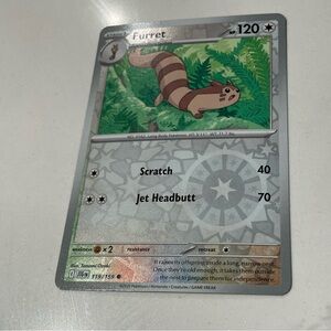 Furret Pokémon Card 2025 Stage 1 Evolves from Sentret HP 120